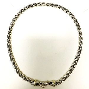 DAVID YURMAN Two Tone Wheat Chain Necklace